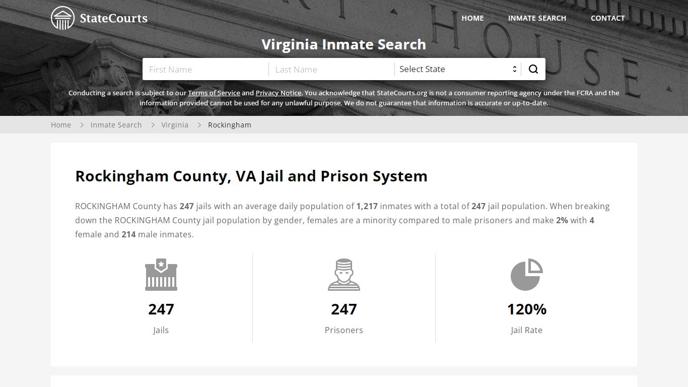Rockingham County, VA Inmate Search - StateCourts