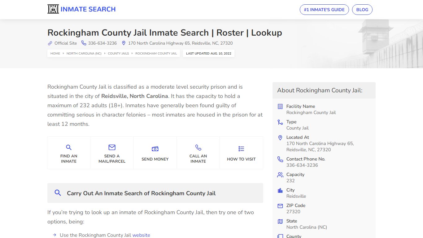 Rockingham County Jail Inmate Search | Roster | Lookup